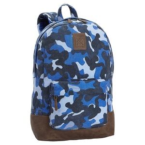 NEW! $50 POTTERY BARN TEEN Northfield Blue Camo Backpack (LAST ONE)